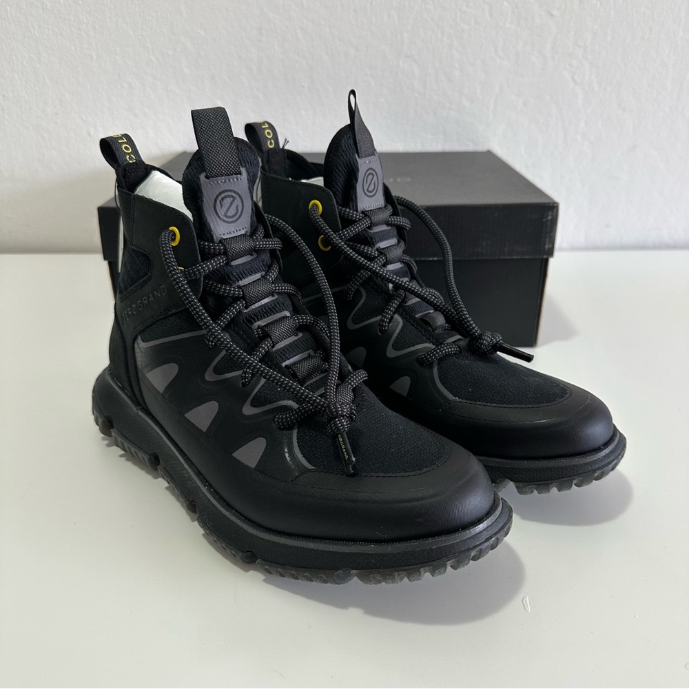 Cole Haan Men's US Size 9M Black Zerogrand City Trekker Waterproof Boots - New - Picture 2 of 11